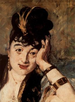 Edouard Manet : Woman with Fans (Nina de Callias) (detail)